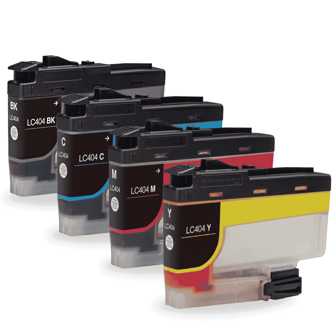 Compatible Brother LC404 Standard Yield Ink Cartridge 4-Piece Combo Pack